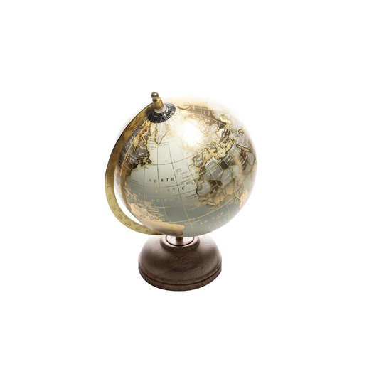 Globo Decorativo Wolff em Plástico e Madeira 30cm