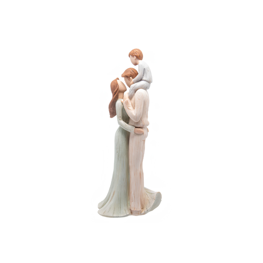Figura Decorativa Família em Resina Wolff 28,5cm