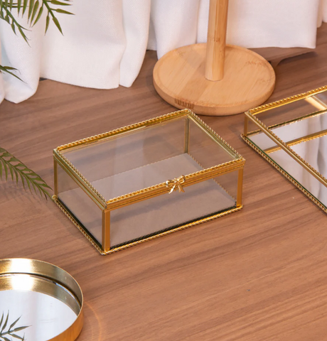 Porta-Joias Mirage Dourado em Metal Wolff 15cm