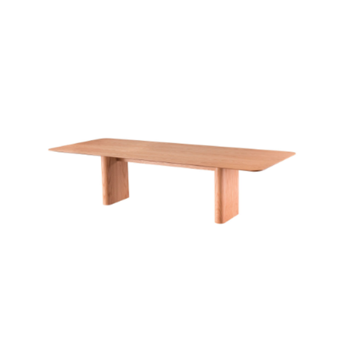 Mesa de Jantar Dune em Madeira Nogueira com Tampo Slim de 2,20m Gottems