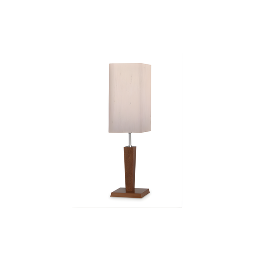 Abajur Imbuia com Cúpula Quadrada em Linho 45cm 5l