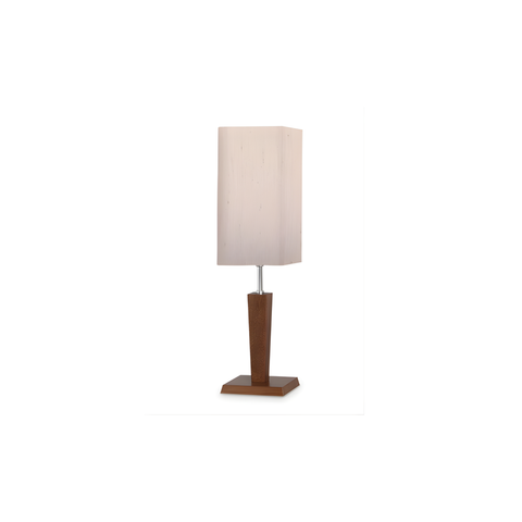 Abajur Imbuia com Cúpula Quadrada em Linho 45cm 5l