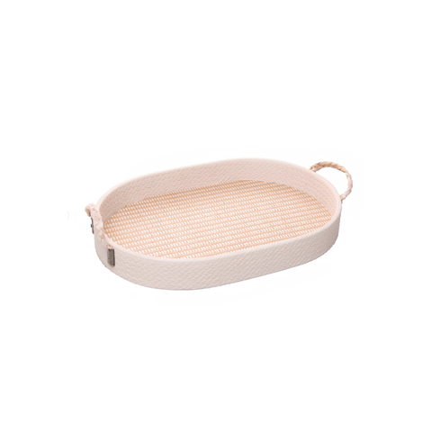 Bandeja Oval com Fundo de Madeira MDF Wolff 37x26cm