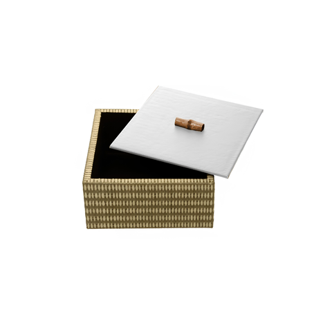 Caixa Decorativa em MDF Marrom Wolff 16x16x8,5cm