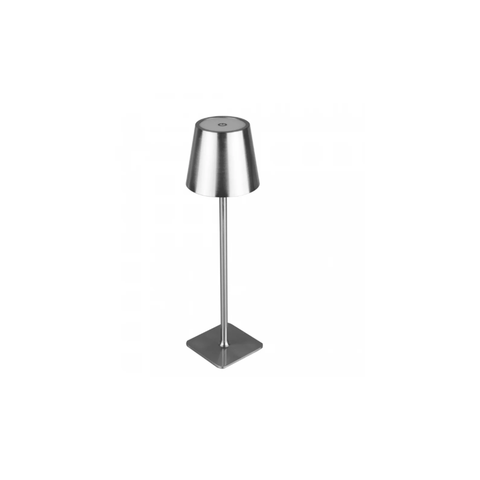Luminária de Mesa LED Elegance USB 3 Tons Prateada 38cm Lyor