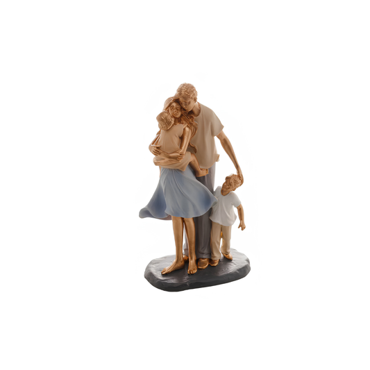 Figura Decorativa Família de Resina Wolff 28cm