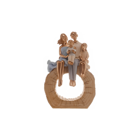 Figura Decorativa Família em Resina Wolff 27cm