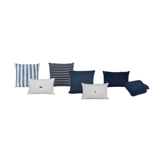 Almofadas Decorativas Linho Tricô Náutica