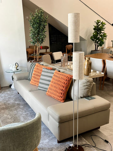 Luminária Wengue com Cúpula Cilíndrica em Relevo 170cm 5L